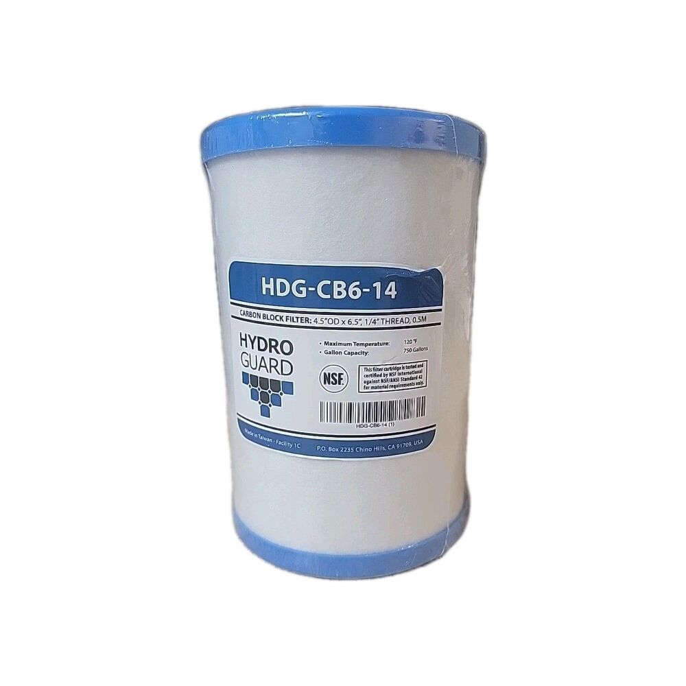 Hydro Guard HDG-CB6-14 CB6 Carbon Block Water Filter Replacement Cartridge